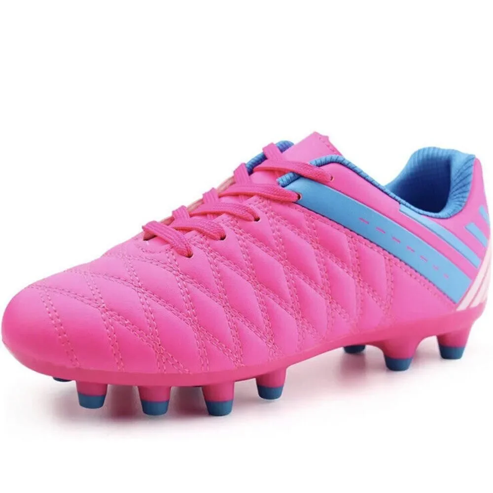 BROOMAN Youth Kids Girls Neon Pink Soccer Softball Cleats Athletic Shoes 11